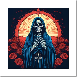 Day Of The Dead - Praying La Calavera Catrina - Santa Muerte Posters and Art